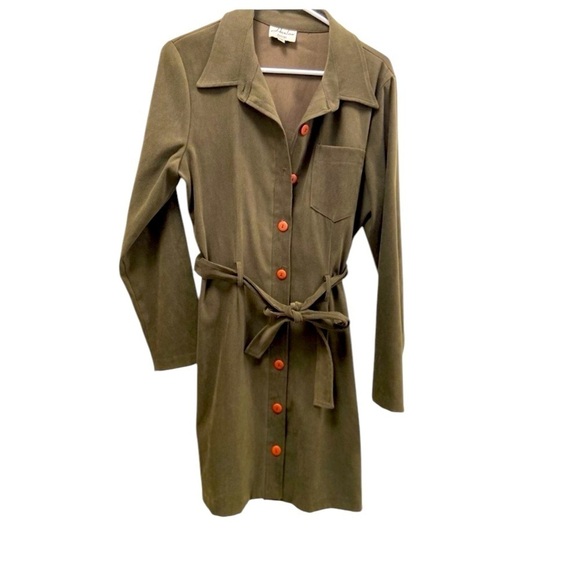 Harlow coat dress green women’s size 10 - Picture 1 of 6